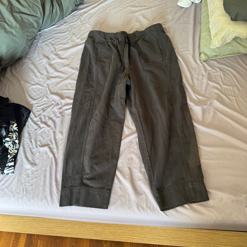 Nwt Zara Drawstring Wide Leg Cropped Pants